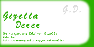 gizella derer business card